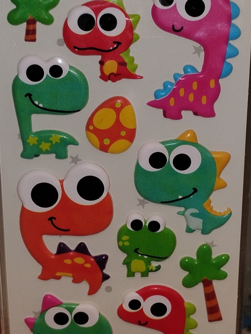 Kids Dinosaur 3D Puffy Sticker Set - Colorful 3 for $10 or 7 for $20